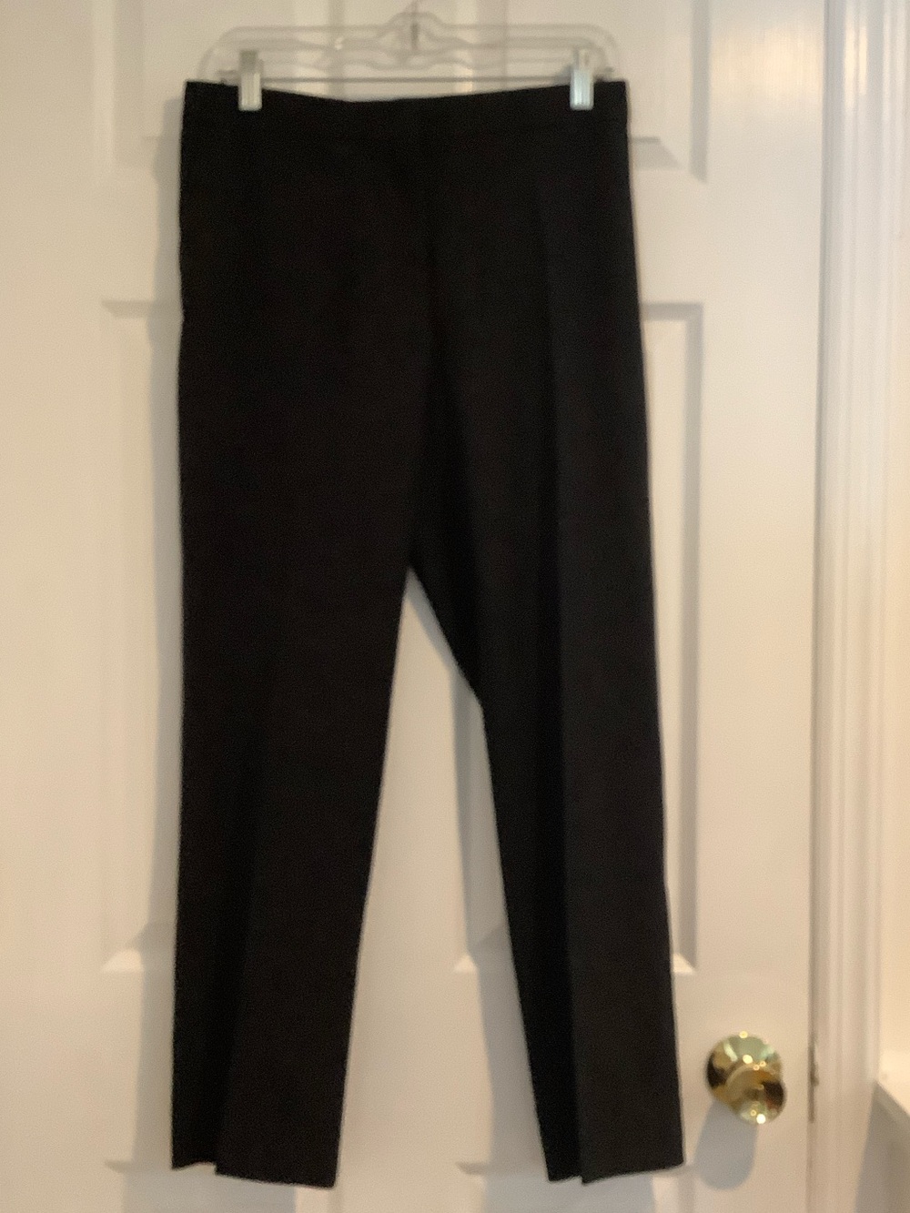 ETRO Black Wool Blend Made In Italy Straight Leg Minimalist Trousers Pants 46/10
